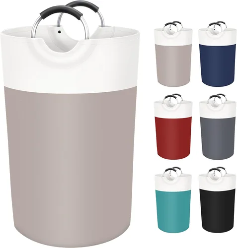 Miniatura 12 de BlissTotes - Cesta de lavandería de 90L, cesta de lavandería independiente, cesta de ropa sucia plegable, tela impermeable con asas de aluminio Azul