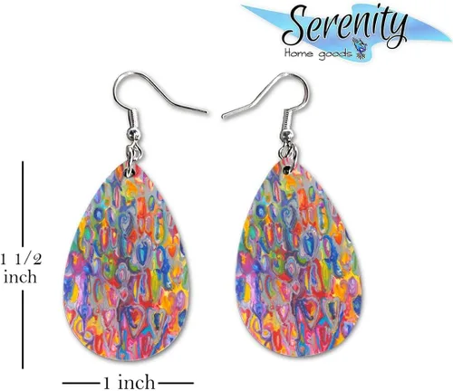 Miniatura 32 de Maureen Claffy Artist Collection Compassion Teardrop Dangle Earrings Set Cute Girls Womens Jewelry Earings Holiday Gifts Summer Decorations