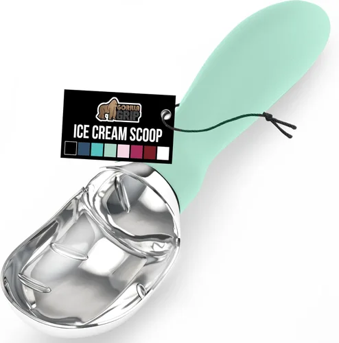 Miniatura 15 de GORILLA GRIP Cuchara para helado resistente sin BPA, mango ergonómico cómodo, cuchara de grado profesional para porciones redondas perfectas