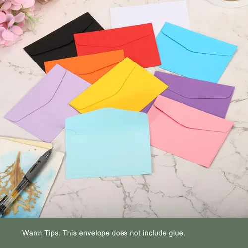 Miniatura 5 de YOKIVE Paquete de 60 sobres para tarjetas de regalo, nota de felicitación de negocios, sobre soporte para artículos pequeños, ideal para Rosado