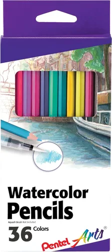 Miniatura 5 de Pentel Arts - Juego de lápices de acuarela, colores surtidos, paquete de 36 (CB9-36)
