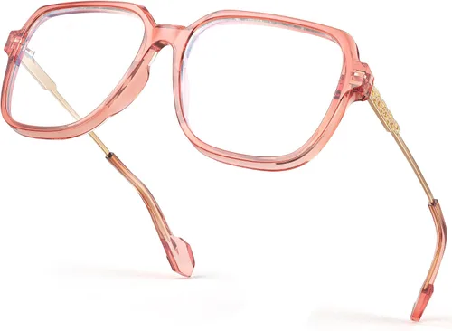 Miniatura 12 de VISOONE - Paquete de 2 anteojos de bloqueo de luz azul de gran tamaño con elegante marco cuadrado TR90 y patillas metálicas para mujeres y hombres