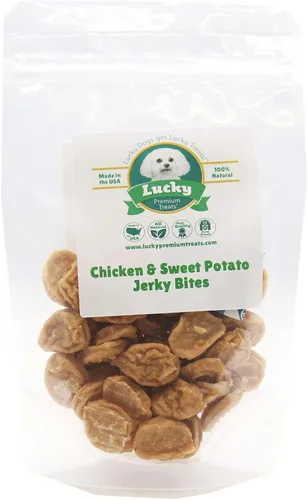 Miniatura 12 de Lucky Premium Treats Bocaditos de carne de res – Golosinas para perros pequeños, crujientes y deshidratados para aperitivos y recompensas