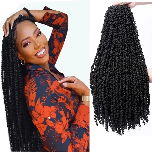 Miniatura 28 de Cabello Corto PassionTwist de 8 Pulgadas Cabello Pre-retorcido Passion Twists Cabello de Ganchillo Pre-enrollado Cabello Rizado de Ganchillo para 1b