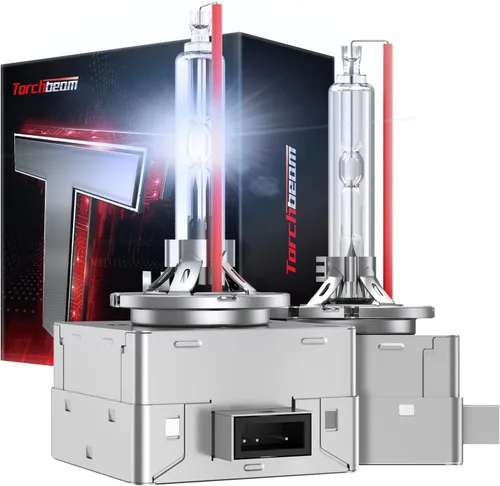 Torchbeam D1S D1R Bombillas HID de xenón para faros delanteros, 35 W, 7600 lúmenes, 8000 K, azul hielo, bombilla de repuesto de haz alto y bajo,