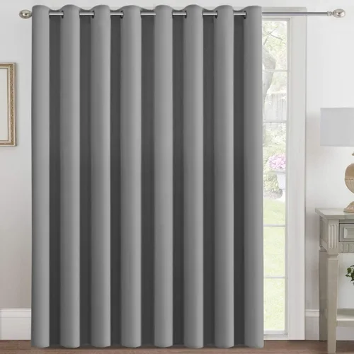 H.VERSAILTEX - Cortinas blackout con aislamiento térmico y ojales en la parte superior, para patios, puertas correderas y división de habitaciones,