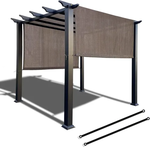 Miniatura 16 de Alion Home Funda universal transpirable para pérgola – Toldo de repuesto para pérgola – Cubierta de parasol ajustable para exteriores con varillas
