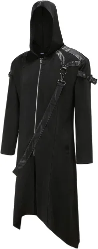 Miniatura 2 de GONSIDA Steampunk - Chaqueta con capucha renacentista para hombre