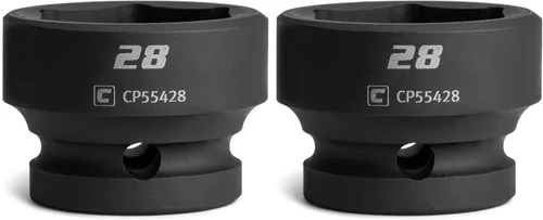 Miniatura 32 de Capri Tools - Llave de vaso de impacto corto de 27 mm, 1/2 pulg. de conducción, 6 puntos, métrica