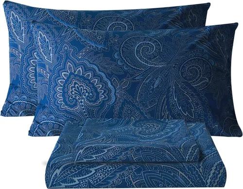 Miniatura 32 de Bedlifes Galaxy Outer Space Juego de Sábanas, con temática de galaxia, 3 piezas, incluye sábana encimera, sábana bajera y 1 funda de almohada
