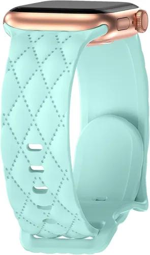Miniatura 29 de Correa de silicona para Apple Watch para mujer de 1.575 in 1.496 in 1.614 in 1.732 in 1.811 in 1.772 in 1.654 in, correa deportiva de repuesto
