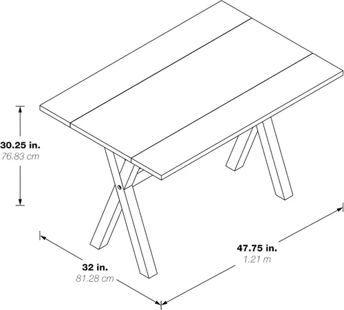 Miniatura 3 de OSP Home Furnishings Kristen - Escritorio extensible abatible para mesa de comedor, acabado carbón