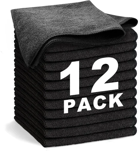 Miniatura 11 de Paño de Limpieza de Microfibra - 50 Piezas (33x33 cm) Trapos Ultra Suaves Altamente Absorbentes para Limpieza, Toallas Reutilizables y Sin Pelusa