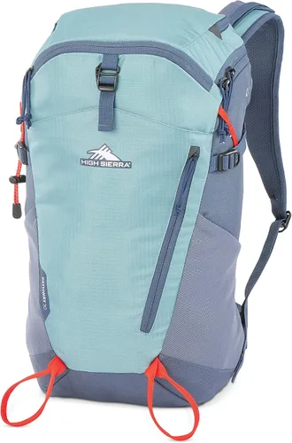 High Sierra Pathway 2.0 Mochila con funda de almacenamiento de hidratación, para senderismo, ciclismo, camping, viajes, azul ártico, 30 litros