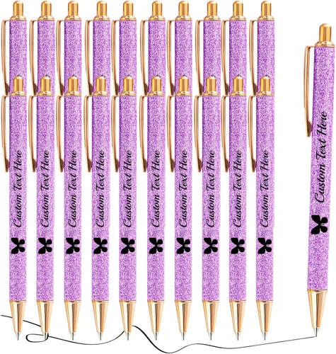 Miniatura 46 de Aolun 10 bolígrafos personalizados con nombre, bolígrafo retráctil con mensaje de texto para mujeres, enfermeras, escritura, cumpleaños, graduación