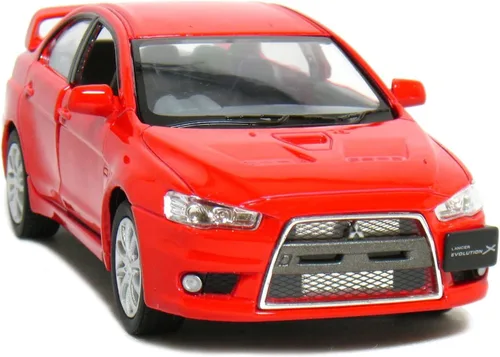 Miniatura 3 de KiNSMART - 2008 Mitsubishi Lancer Evolution X 1:36 Escala 5 "Die Cast Metal Modelo Coche de juguete (4 juegos)