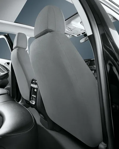Miniatura 3 de Road Comforts Fundas de asiento de automóvil para asiento delantero, protector de asiento de lino transpirable resistente de respaldo bajo, Gris