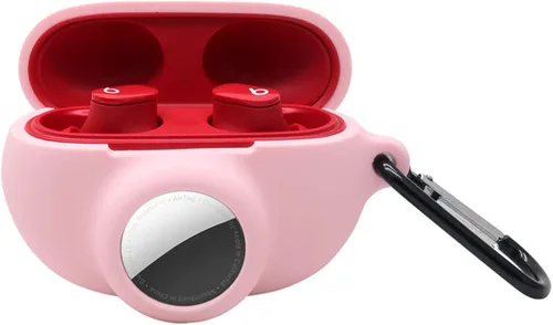 Miniatura 16 de Funda protectora de silicona compatible con Beats Studio Buds Airtag con soporte para Airtag, encuentra tu funda para auriculares, verde aguacate