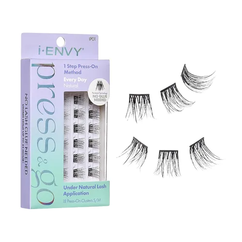 Miniatura 28 de i-ENVY - Pestañas autoadhesivas Press&Go, no necesitan pegamento, pestañas postizas de fácil aplicación, pestañas a presión de 1 paso, sin daños ni