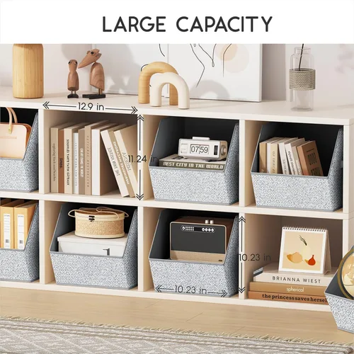 Miniatura 2 de Homsorout Cubos grandes de almacenamiento para armario, con doble asa para ropa, toallas, juguetes, organizadores de estantes para dormitorio