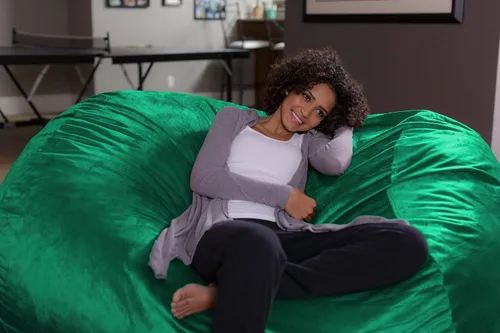 Miniatura 3 de Puf grande de 6 pies Sofa Sack Bean Bags, Microfibra, Aqua Marine