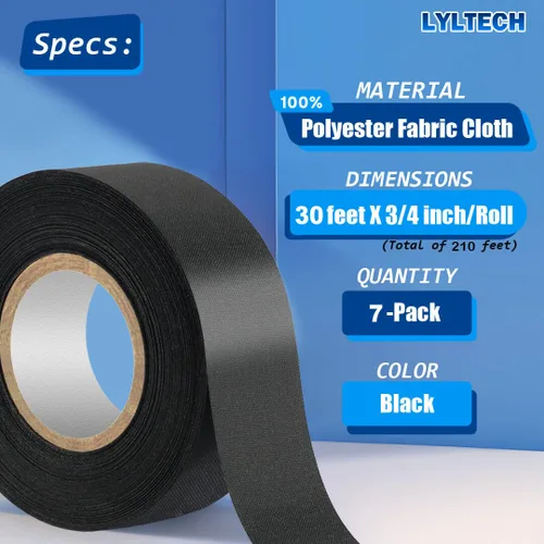 Miniatura 2 de Cinta eléctrica Lyltech color negro de 66 pies x 3/4 pulgadas x 0.07 milésimas de pulgada, y 600 voltios con certificación UL/CSA. Impermeable