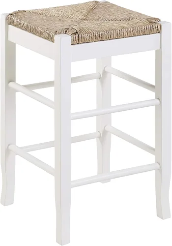 Miniatura 9 de Boraam Taburete cuadrado Rush de altura para barra, 29 pulgadas, capuchino