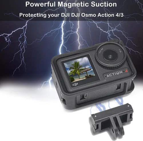 Miniatura 4 de PCTC Adaptador magnético compatible con DJI Osmo 360/Osmo Action 5 Pro/4/3 Adaptador de liberación rápida – Accesorios DJI, trípode conectable