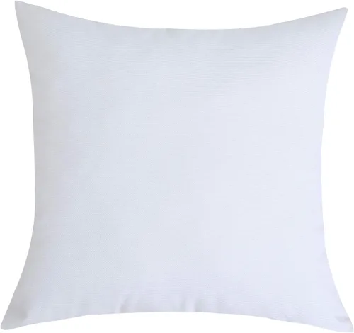 TangDepot - Fundas de almohada decorativas hechas a mano 100% lona de algodón sólida, (22 x 22 pulgadas, blanco)