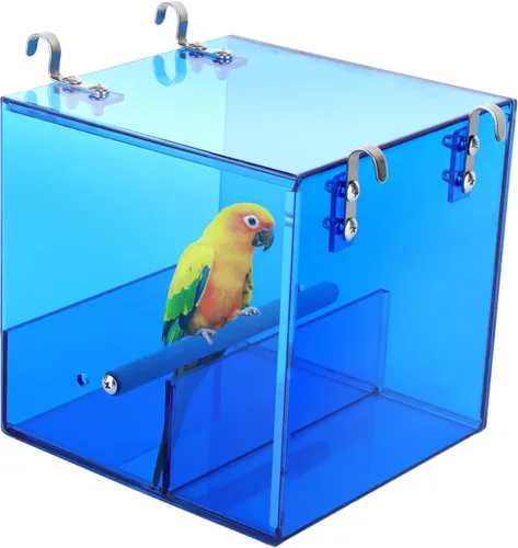 Miniatura 8 de Comedero automático para pájaros sin ensuciar, jaula para mascotas, contenedor de comida para semillas para periquito, canario, cacatúa, loro