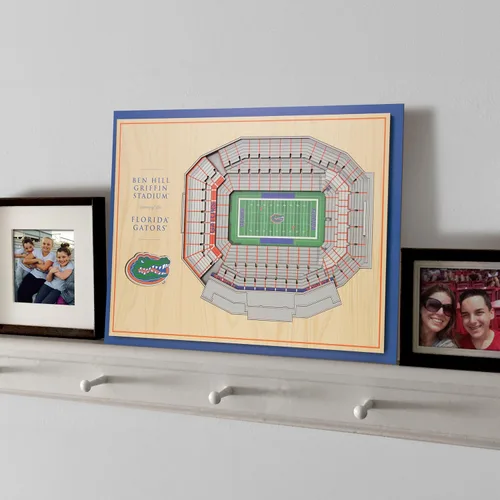 Miniatura 2 de YouTheFan NCAA Florida Gators Arte de Pared 3D StadiumView de 5 Capas - Estadio Ben Hill Griffin, 13.00" x 17.00
