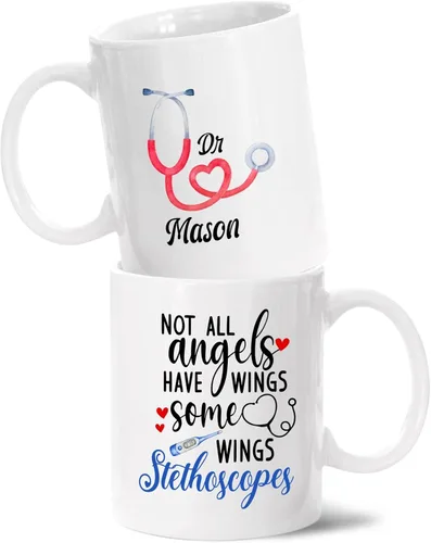 Miniatura 9 de Tazas personalizadas del mejor médico del mundo, tazas de café personalizadas con nombre, tazas de té personalizadas para médico, regalos de Taza