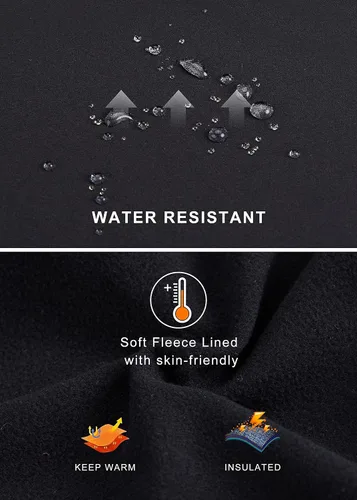 Miniatura 4 de Libin Leggings con forro polar para mujer, resistentes al agua, cálidos, para correr, con aislamiento térmico y bolsillos