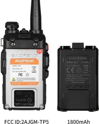 Miniatura 4 de BAOFENG Radioaficionado UV-5R versión mejorada de 8 W, UV5R de 2ª generación (versión de actualización UV5R) 1 paquete