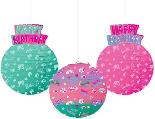 Encantador farol multicolor BARBIE Dream Together adornado – 9.5 x 12.5 pulgadas (1 juego) – Encantador, exclusivo y deslumbrante diseño decorativo