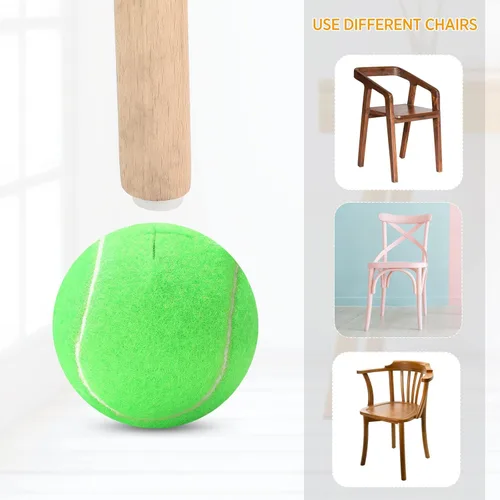Miniatura 4 de Macarrie 16 pelotas de tenis precortadas para sillas, sillas de pelota de tenis, cubiertas de pies para patas de muebles para aula, protección