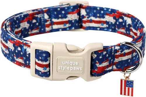Miniatura 33 de Unique style paws - Collar para perro con hebilla de metal, naranja, duradero, lindo collar para perros pequeños, medianos y grandes