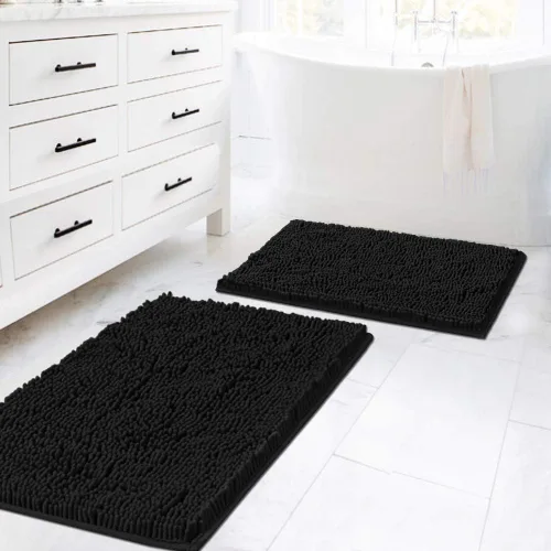 Miniatura 21 de H.VERSAILTEX Alfombras de Baño para Baño Antideslizantes de Felpa Chenille Extra Suaves y Absorbentes para Cuarto de Ducha Lavables a Máquina
