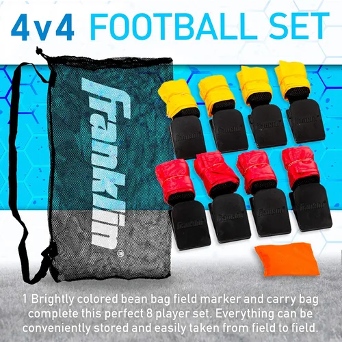 Miniatura 5 de Franklin Sports Flag Football Set - 8 Player Youth Flag Football Belts - Adjustable Belts + Field Marker Included - 4 v 4 Set