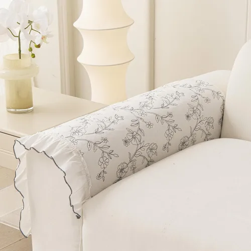 Fundas para reposabrazos de sofá, fundas de algodón con estampado floral bohemio para sofá, fundas antideslizantes para sillón, almohadillas para