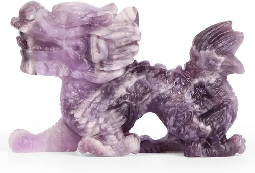 Miniatura 12 de SMQ Estatua de calavera de cabeza de dragón de cristal de 2 pulgadas, tallada a mano, piedra de sangre de África, piedras preciosas realistas