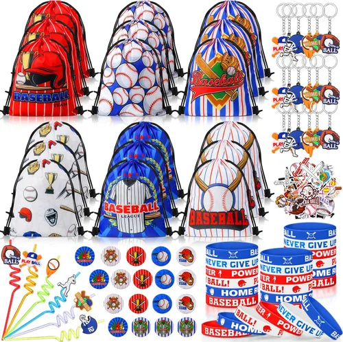Miniatura 8 de Sadnyy 140 piezas de regalos de fiesta de videojuegos, decoraciones de cumpleaños, bolsas con cordón con pulseras de silicona, llaveros, pajitas