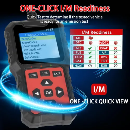 Miniatura 8 de V315 OBD2 Herramienta de diagnóstico, lector de código, herramienta de diagnóstico de luz de motor, probador de voltaje de batería, para coches