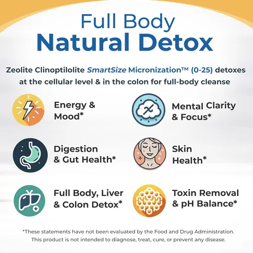 Miniatura 4 de HolyLand Zeolite Cleanse - Polvo de desintoxicación de zeolita (tamaño de valor de 14.11 oz) - Clinoptilolita natural, activada - Apoya la energía