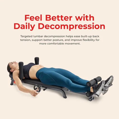Miniatura 2 de Sunny Health & Fitness SF-BH624089 - Mesa de estiramiento y descompresión ajustable, capacidad de peso de 400 libras, ayuda con estiramiento lumbar