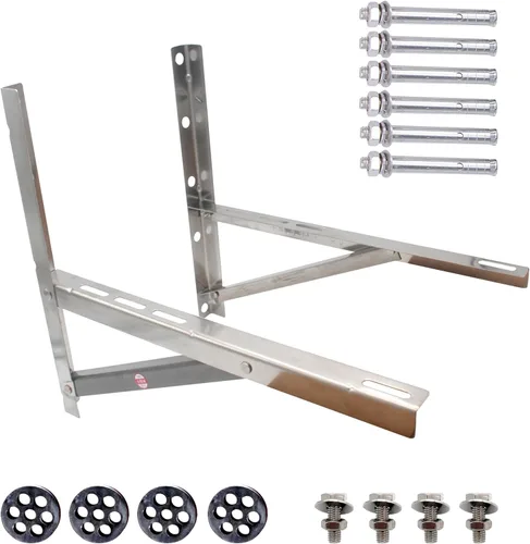 TAUROX Mini soporte de montaje en pared dividido para condensador de 9000 a 24000 BTU, soporte de acero inoxidable para aire acondicionado o