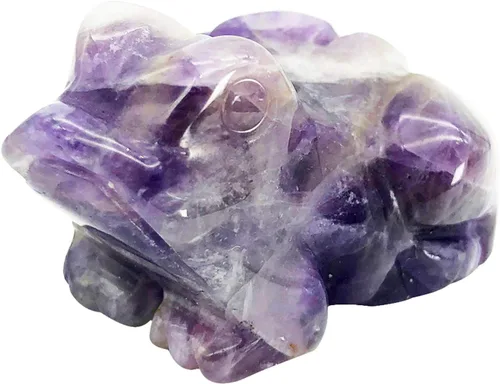 Miniatura 8 de Fekuar Estatua de rana de piedra de aventurina verde tallada, figura de bolsillo de cristal curativo, decoración de 1.5 pulgadas
