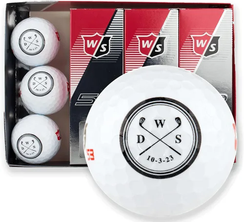 Miniatura 17 de Pelotas de golf personalizadas, 1 docena, Wilson, diseños personalizados para padrinos de boda, padrino, ushers, oficiales Groomsman
