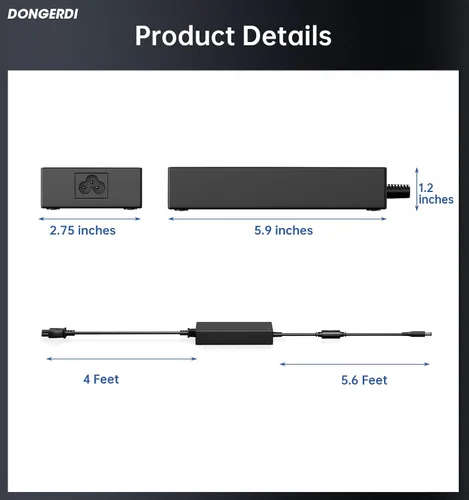 Miniatura 4 de Cargador de 180 W y 130 W para Dell Dock WD15 WD19 WD19S UD22 WD25 SD25 D6000 D6000S K20A K17 K22A Thunderbolt TB16 TB15 K16A WD22TB4 SD25TB4 WD19TB
