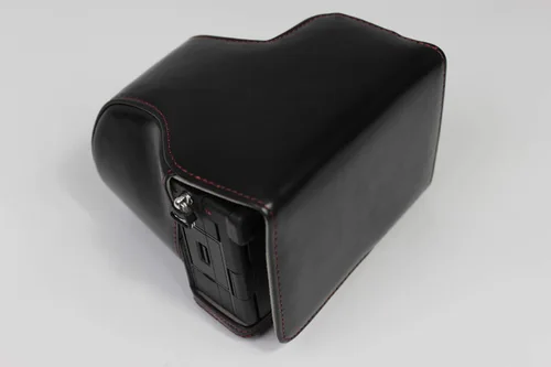 Miniatura 9 de Funda A7C, hecha a mano de piel sintética de cuerpo completo para cámara Sony Alpha A7C con apertura inferior de lente de 1.102-2.362 in versión +